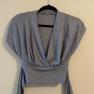 ZARA Silver Crop top